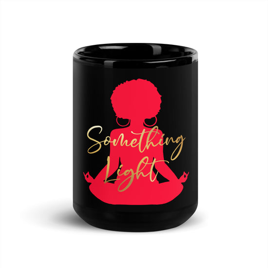 Black Glossy Mug-Something Light Clothing