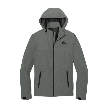 Light blue SLC™ Waterproof Jacket by Something Light Clothing, showcasing the outdoor jacket with hood and waterproof fabric.