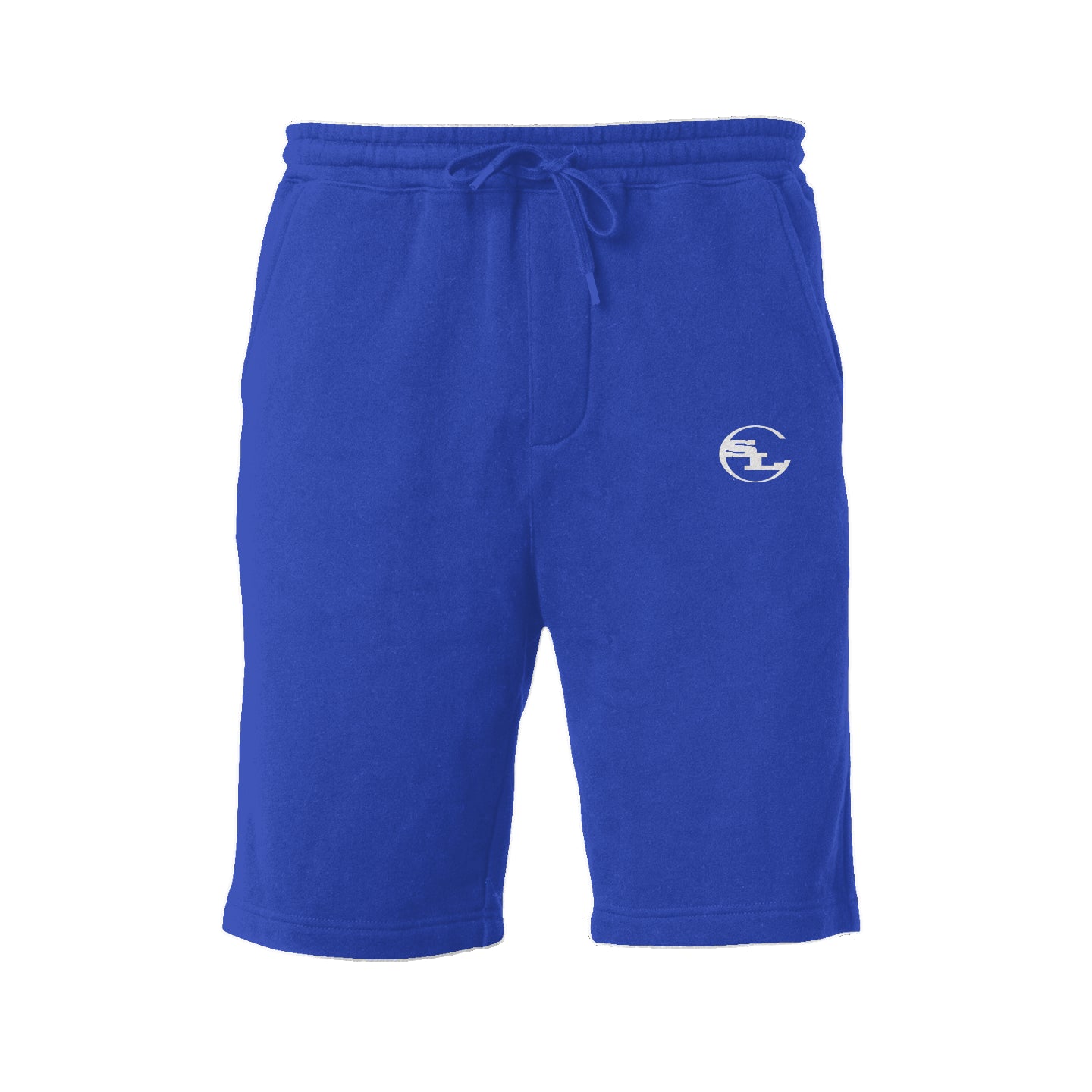 Something Light Clothing SLC™ Fleece Shorts, navy blue casual shorts with elastic waistband and side pockets, relaxed fit for comfortable wear