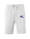 Gray SLC™ Fleece Shorts by Something Light Clothing, featuring a comfortable elastic waistband and soft fleece fabric.