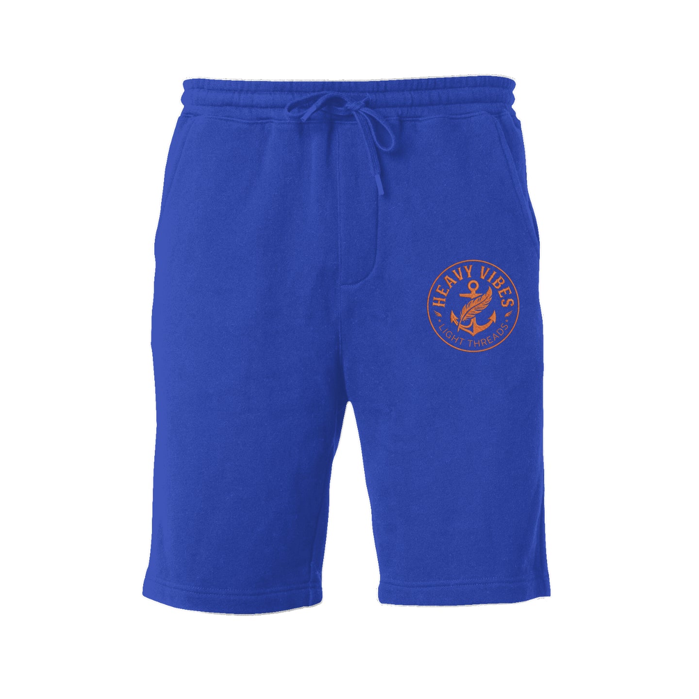 Light blue SLC™ Heavy Vibes shorts from Something Light Clothing, featuring relaxed fit and casual style.