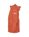 Back view of the orange SLC™ Youth Jacket by Something Light Clothing, a sporty lightweight jacket for active youth.