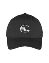Black adjustable youth cap with SLC logo and structured mid-profile fit