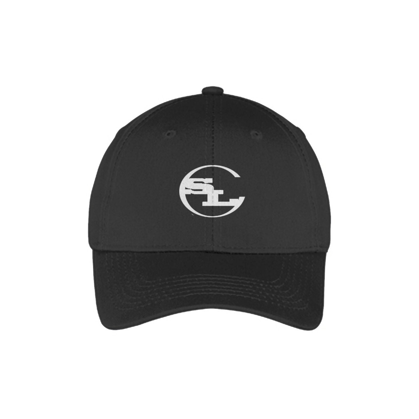 Black adjustable youth cap with SLC logo and structured mid-profile fit