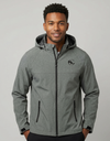 Light blue SLC™ Waterproof Jacket by Something Light Clothing, showcasing the outdoor jacket with hood and waterproof fabric.