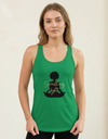 Light gray SLC™ Ideal Racerback Tank top from Something Light displayed on a mannequin. Comfortable sleeveless athletic apparel.