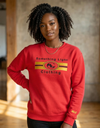 Light gray SLC™ embroidered sweatshirt with subtle Gemini design, soft fabric, and comfortable fit from Something Light Clothing.