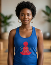 Light blue SLC™ Ideal Racerback Tank Top from Something Light, featuring a fitted design and comfortable racerback style.