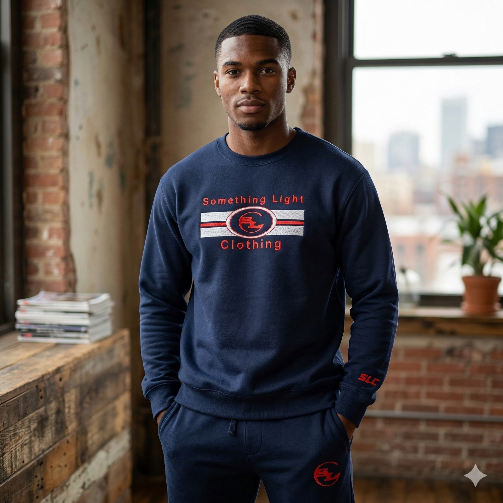 Gray sweatpants from Something Light Clothing with a relaxed fit and elastic waistband, casual loungewear for comfortable style.