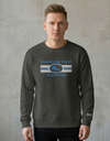 Light gray SLC™ embroidered sweatshirt featuring subtle embroidery on the chest, casual fit, and soft cotton fabric.