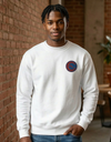 Gray SLC™ Premium Sweatshirt by Something Light Clothing featuring a relaxed fit and soft fabric, ideal for casual wear.