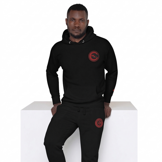 Gray SLC™ 2 Logo Hoodie from Something Light Clothing featuring a front chest logo and soft, comfortable fabric.