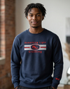 Gray chest logo sweatshirt from Something Light Clothing featuring a minimalist design and comfortable fit.