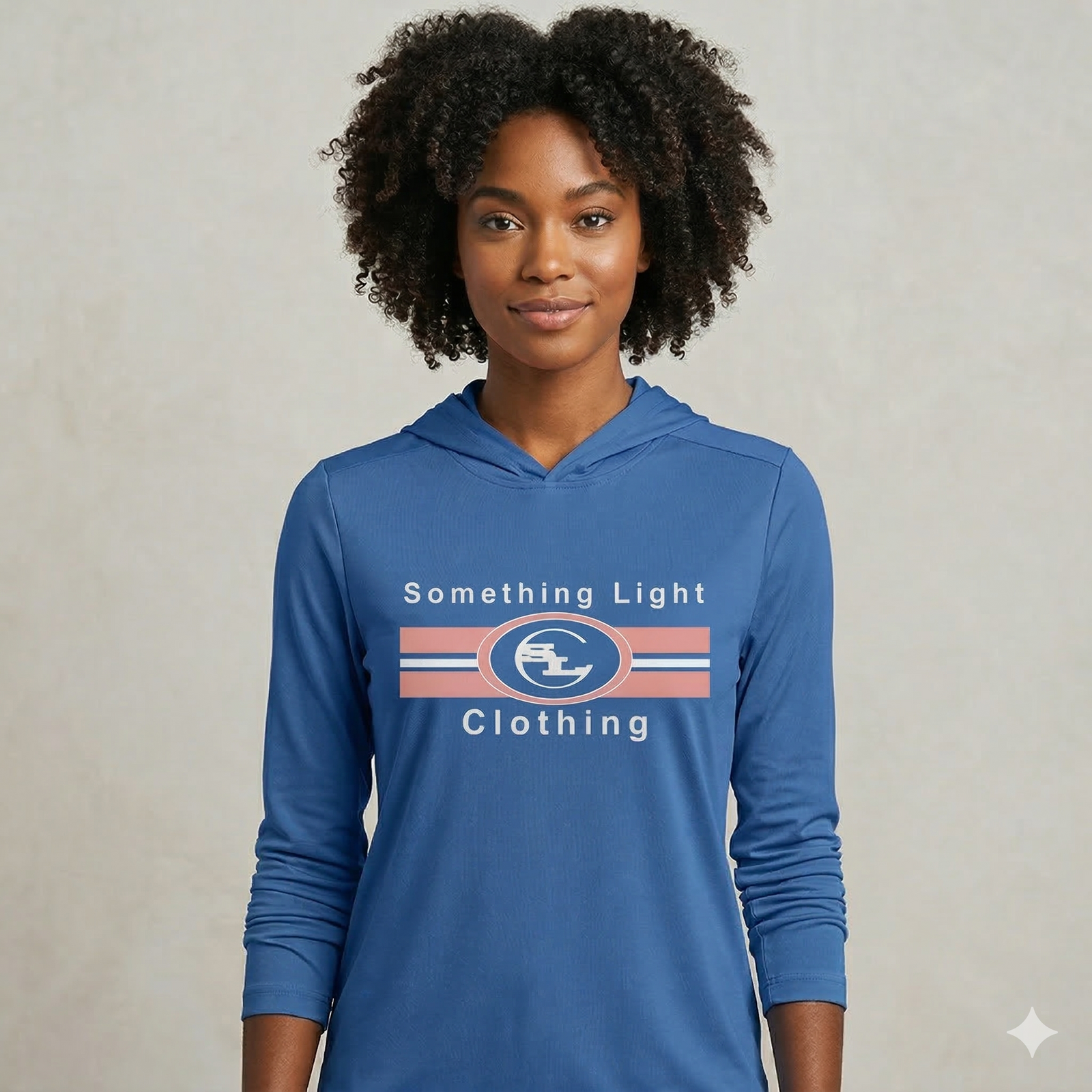 Gray SLC™ Pro Hoodie by Something Light Clothing with printed logo, featuring a comfortable fit and casual style.