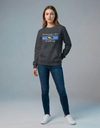 Gray SLC™ Pocket Sweatshirt by Something Light Clothing featuring a front pocket and a relaxed fit.