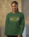 Embroidered SLC™ Sweatshirt from Something Light Clothing featuring a cozy fit and stylish design, displayed on a neutral background.