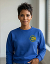 Gray SLC™ Premium Sweatshirt by Something Light Clothing, soft fabric, relaxed fit, displayed on a hanger.