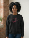 Light gray SLC™ Premium Ladies Sweatshirt by Something Light Clothing, featuring a comfortable fit and soft fabric.