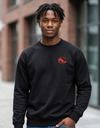 Gray SLC™ Premium Sweatshirt by Something Light Clothing with a comfortable fit and casual style, shown on a model.