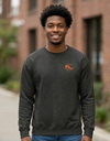 Gray SLC™ Premium Sweatshirt by Something Light Clothing with a relaxed fit and soft fabric, ideal for casual wear.