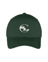 Hunter green adjustable youth cap with SLC logo and structured mid-profile fit