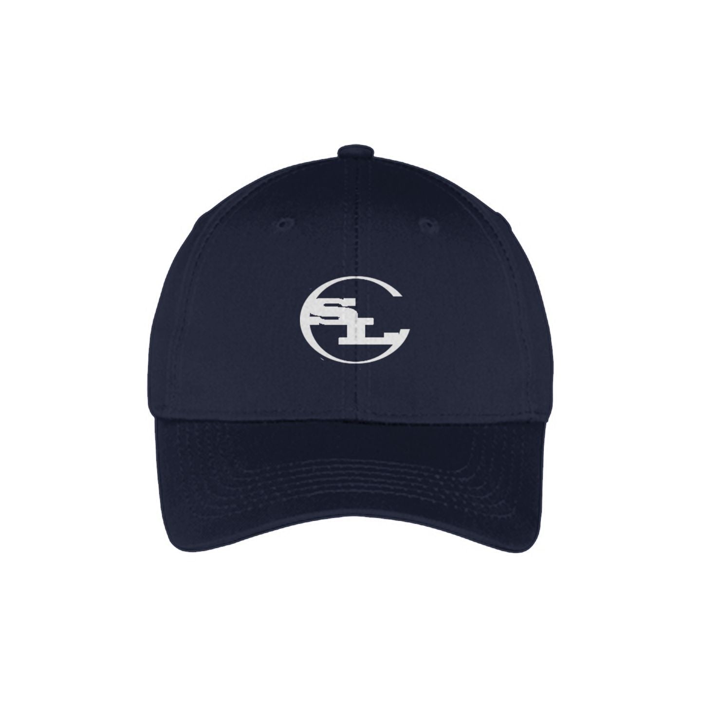 Navy adjustable youth cap with SLC logo and structured mid-profile fit