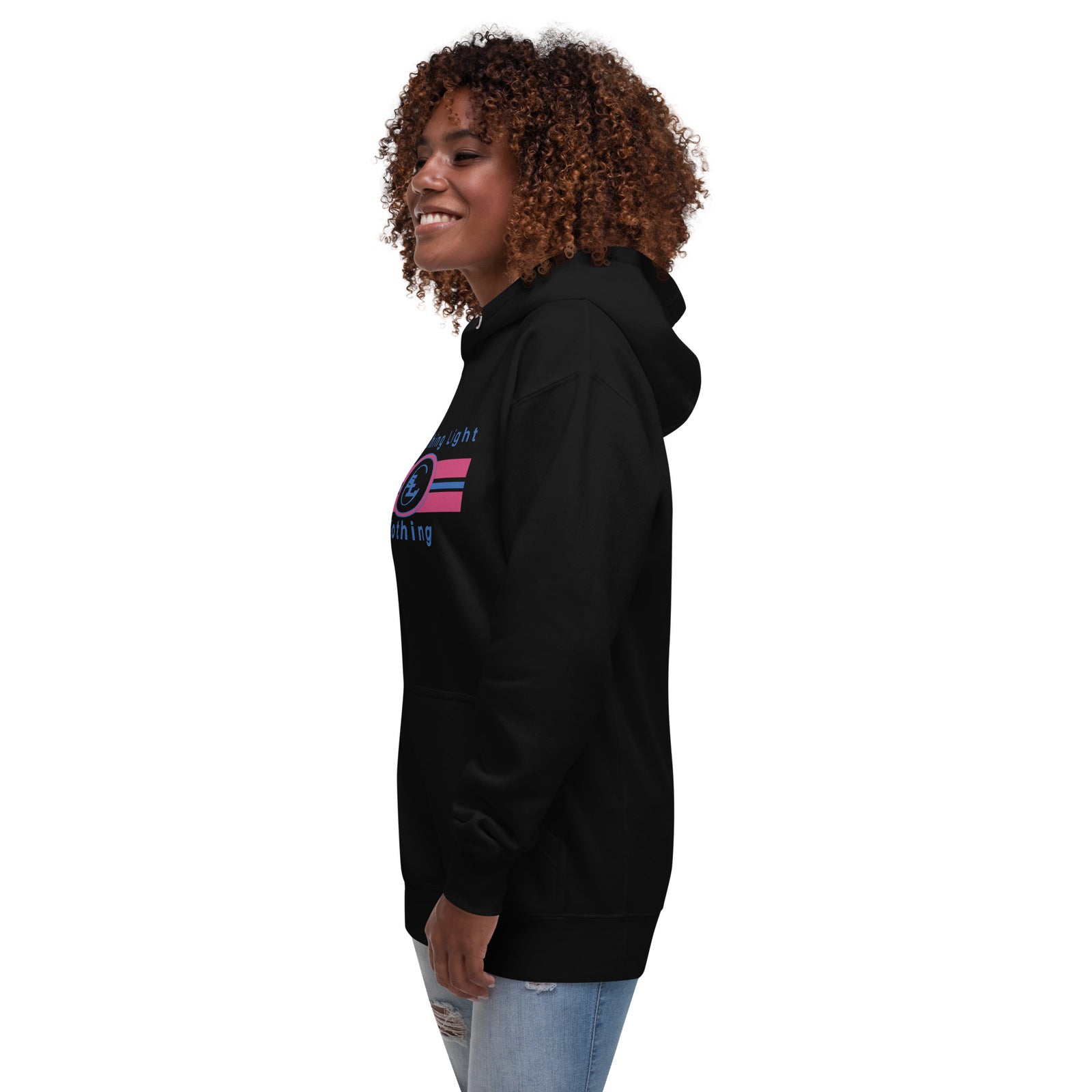 Printed Logo Hoodie-Something Light Clothing