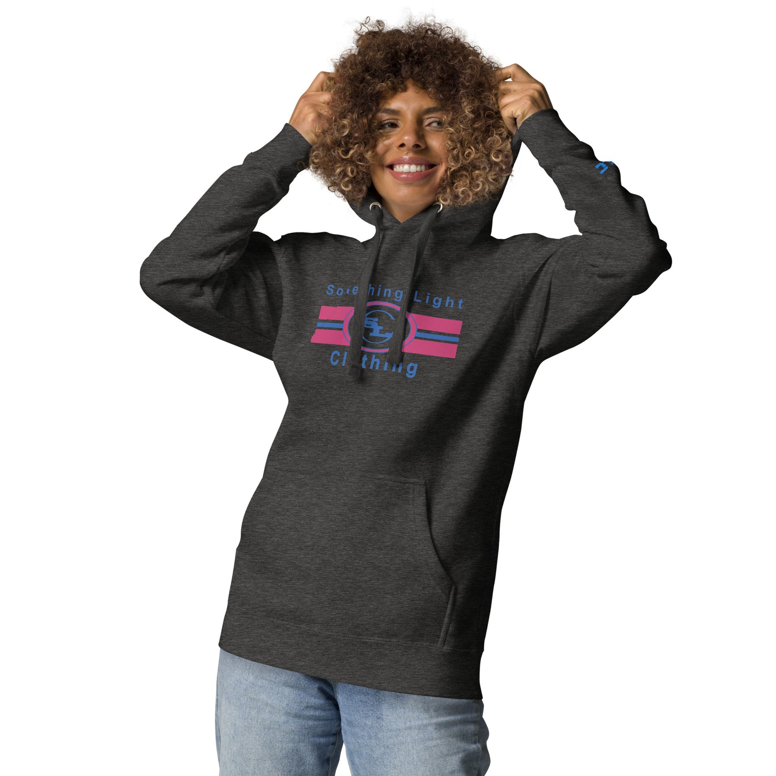Printed Logo Hoodie-Something Light Clothing