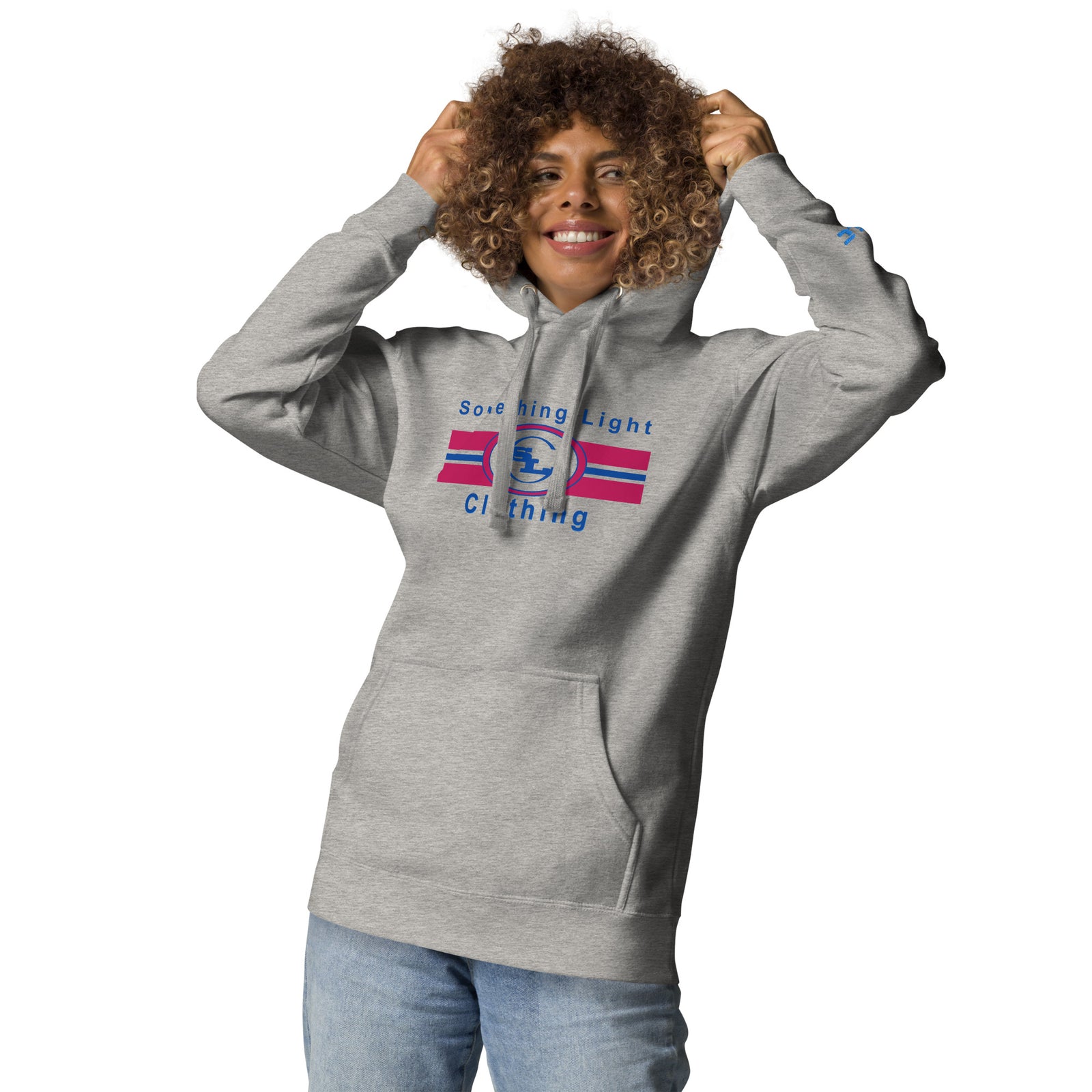 Printed Logo Hoodie-Something Light Clothing