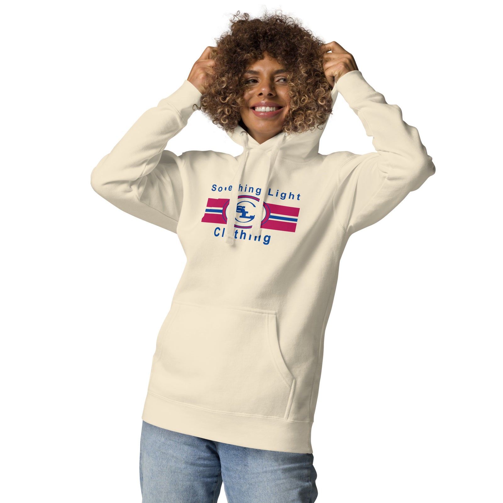Printed Logo Hoodie-Something Light Clothing