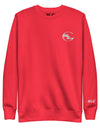 Red premium sweatshirt featuring the OG logo printed on the chest