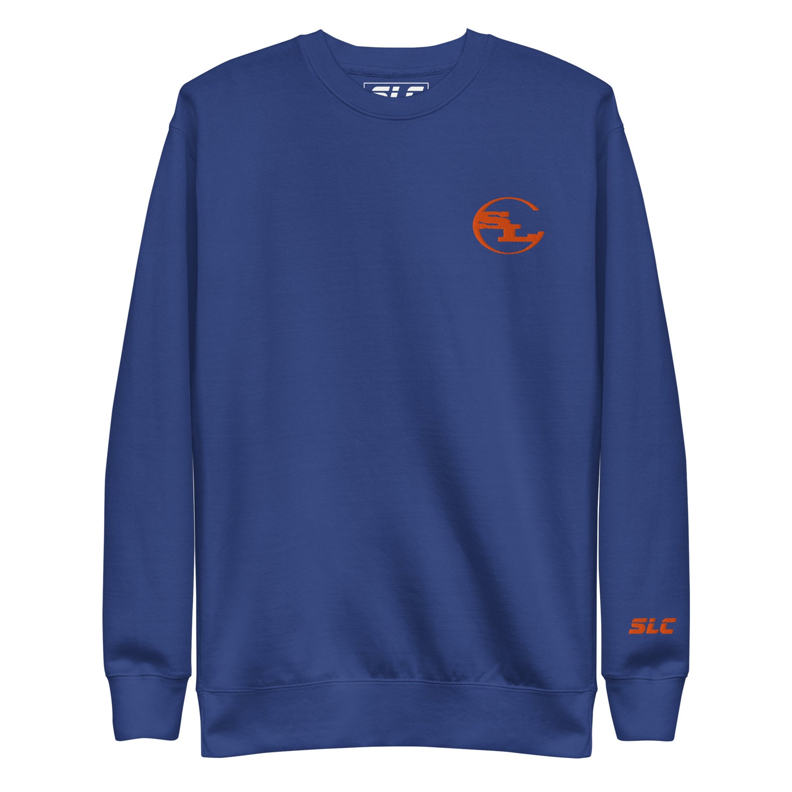 Royal Blue premium sweatshirt featuring the OG logo printed on the chest