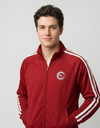 Brick red SLC™ Track Jacket from Something Light Clothing, featuring a sporty design and athletic fit.