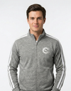 Gun metal SLC™ Track Jacket by Something Light Clothing, sportswear jacket with sporty design and zipper details.