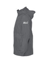 Side view of the graphite SLC™ Youth Jacket by Something Light Clothing, showcasing a sporty design and lightweight fabric.