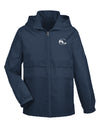 Dark navy SLC™ Youth Jacket by Something Light Clothing, featuring a sporty design and comfortable fit for active kids.