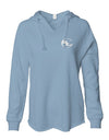 Womens Lightweight  Wash Hooded Sweatshirt