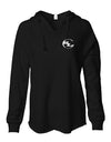 Womens Lightweight  Wash Hooded Sweatshirt