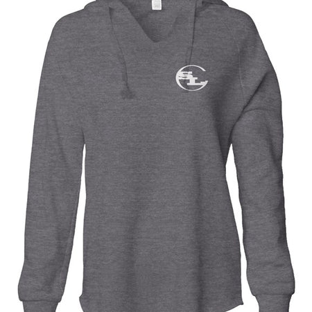 Womens Lightweight  Wash Hooded Sweatshirt