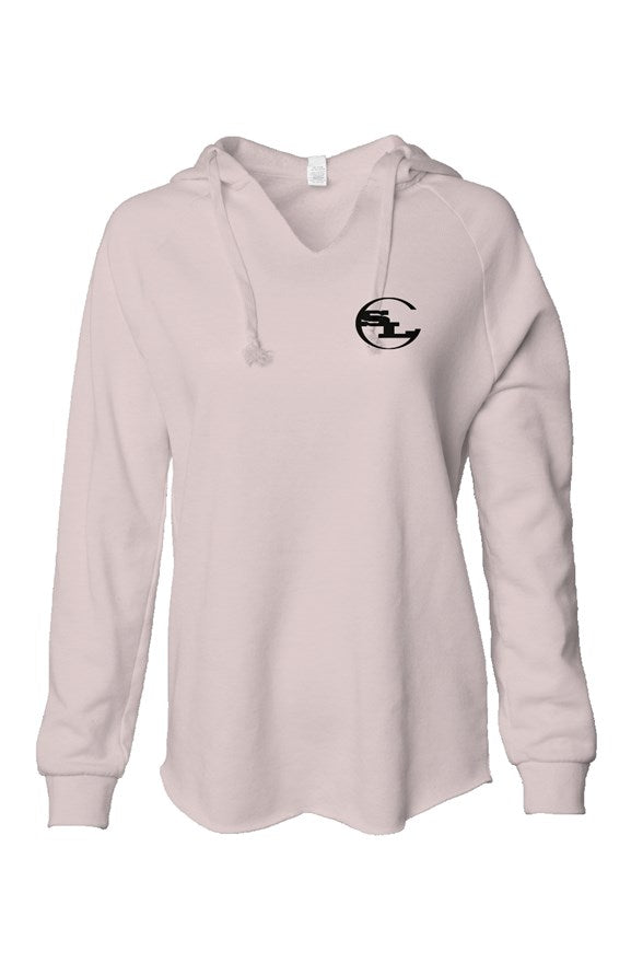 Womens Lightweight  Wash Hooded Sweatshirt