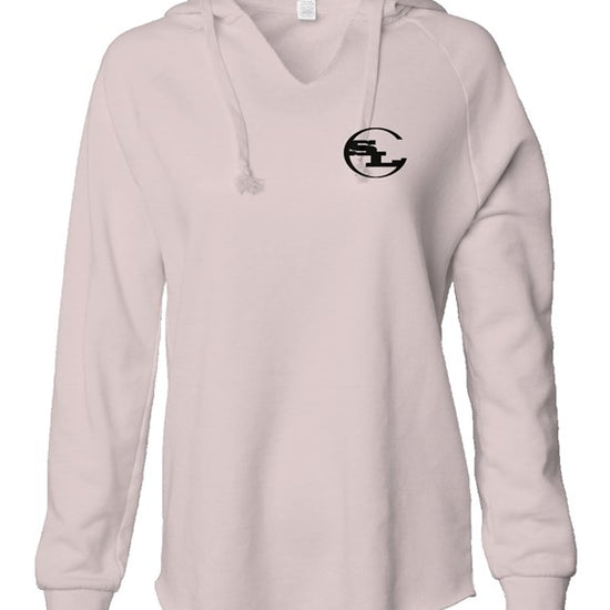 Womens Lightweight  Wash Hooded Sweatshirt