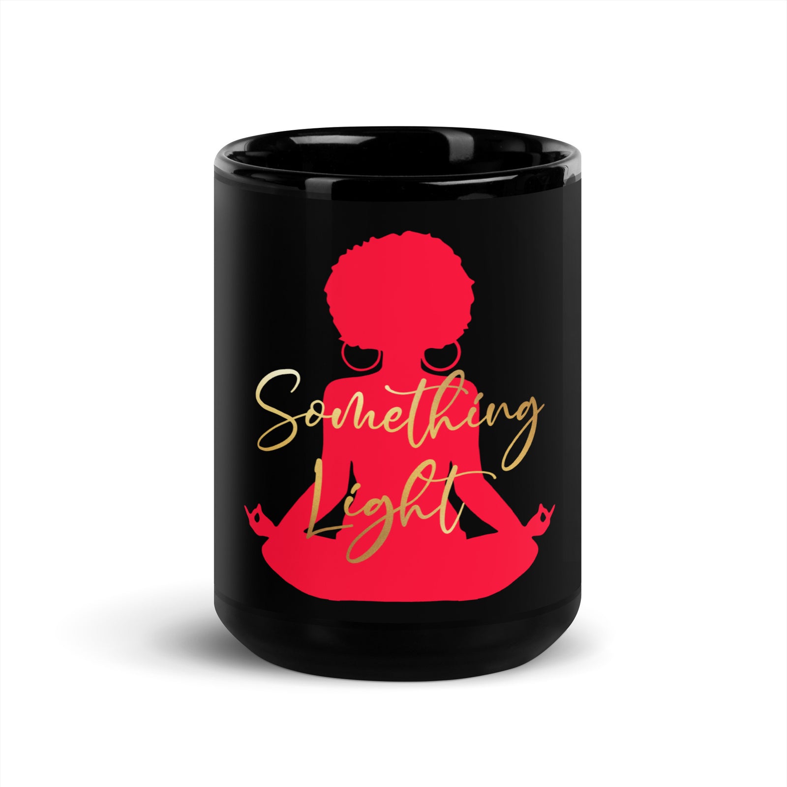 Black Glossy Mug-Something Light Clothing