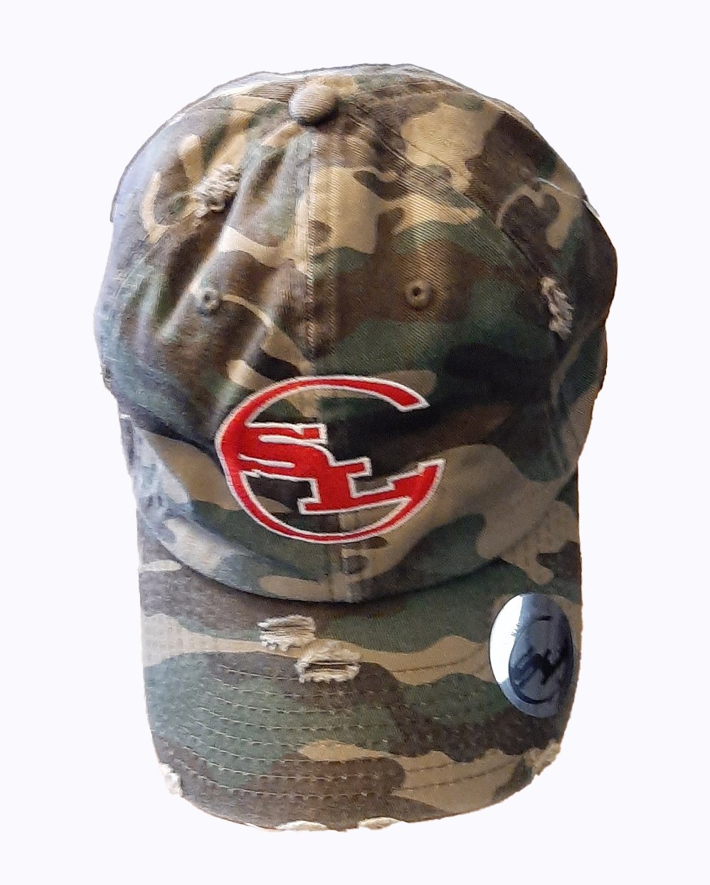 Camo Distressed  Dad Hats freeshipping - Something Light Clothing