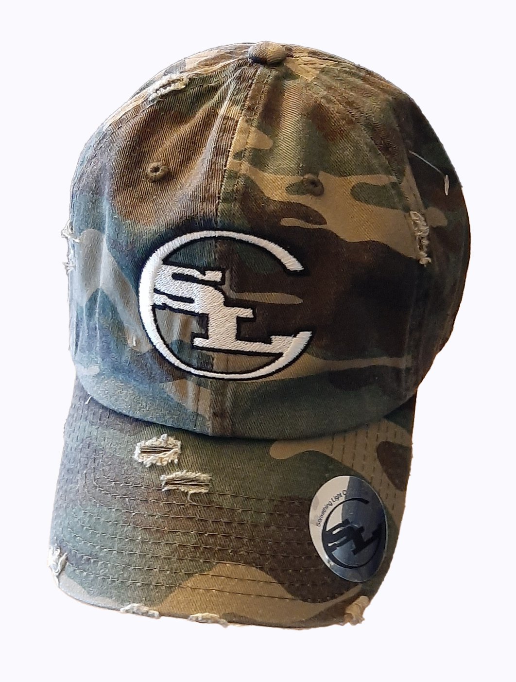 Camo Distressed  Dad Hats freeshipping - Something Light Clothing