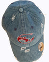 Denim Distressed Dad Hats freeshipping - Something Light Clothing
