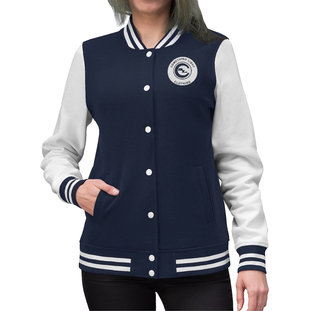 SLC™ Women’s Varsity Letterman Jacket-Something Light Clothing