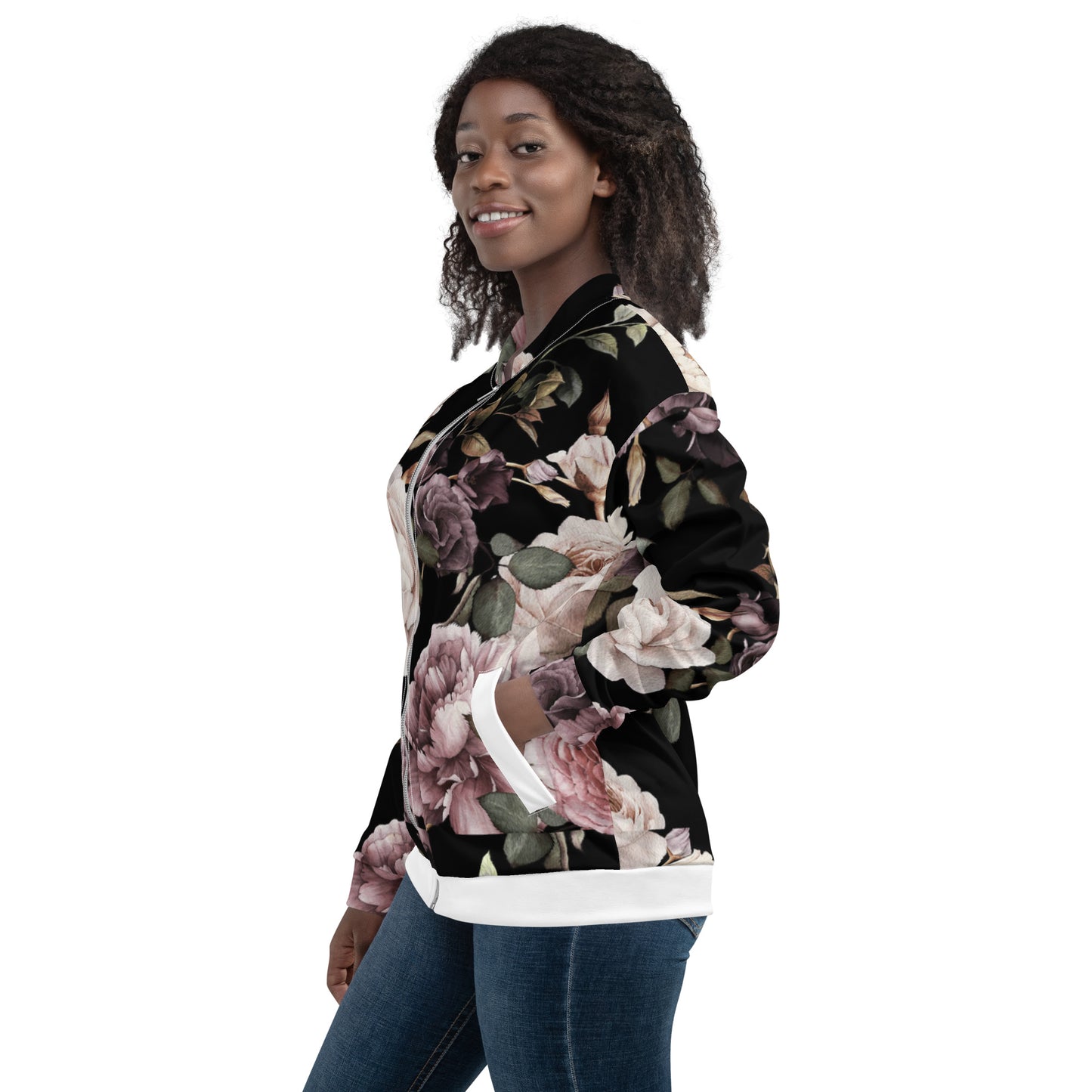 Floral Bomber Jacket