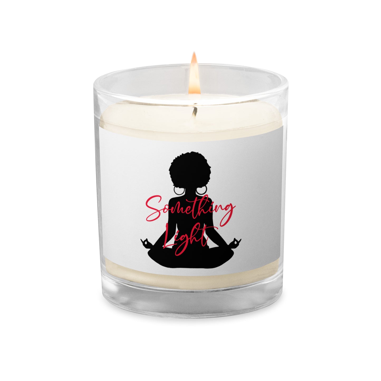 Glass jar soy wax candle